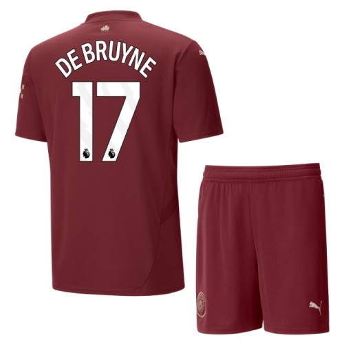Fotbollskläder Barn Manchester City De Bruyne 17 Tredjetröja 2024-25 - Kortärmad Fotbollskläder Barn Manchester City De Bruyne 17 Tredjetröja 2024-25 - Kortärmad